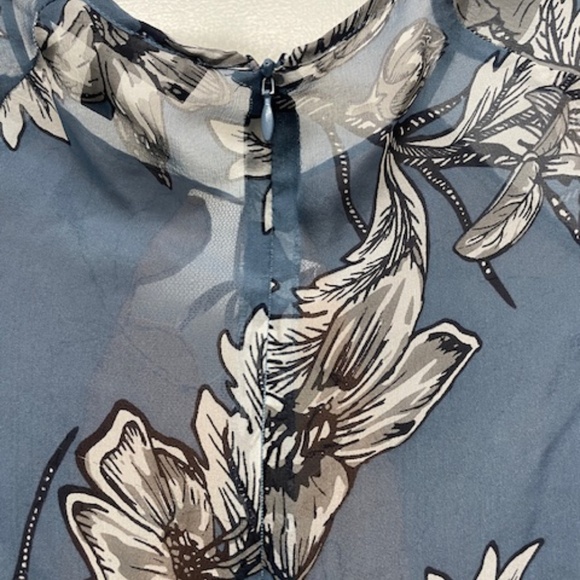 For Love & Lemons Sierra Silk Mini Dress Blue Floral EUC - Picture 15 of 15